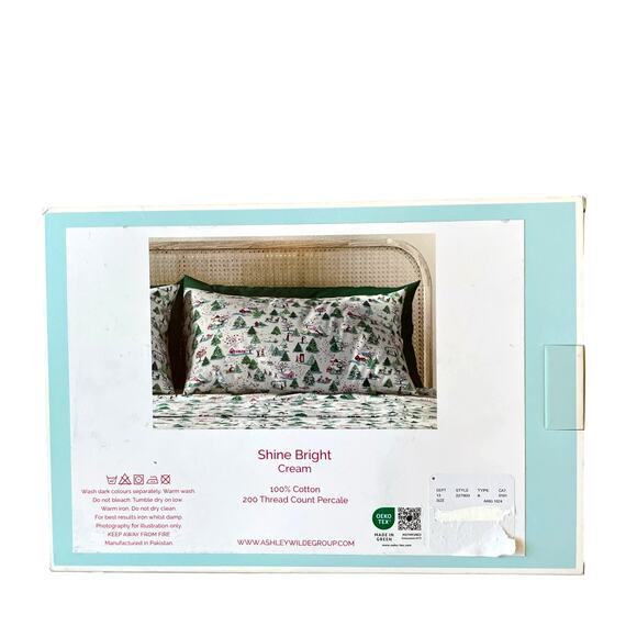 Cath Kidston London Shine Bright Christmas Holiday Standard Pillowcase Set NEW - Picture 7 of 15